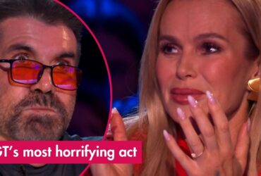 BGT's most 'terrifying' and 'twisted' audition in 'bloody' snaps: Amanda screams as Simon Cowell squirms