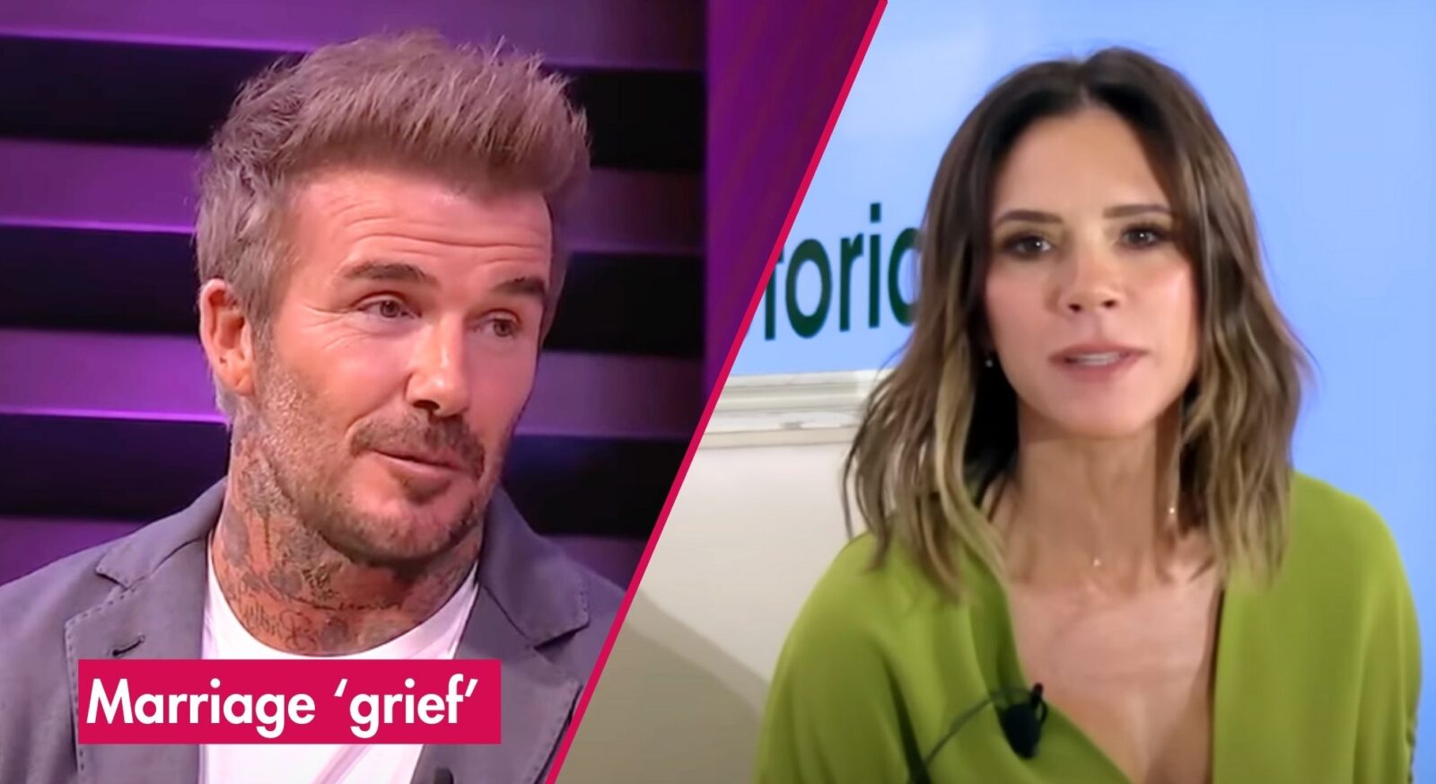 David Beckham reveals "plenty of grief" in relationship with Victoria