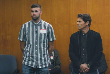 Ronald Gladden left and James Marsden in Jury Duty