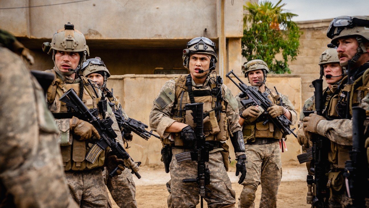 Charles Melton in 'Warfare.'