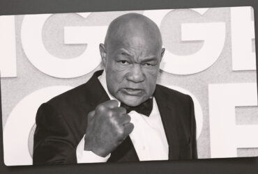 George Foreman at the premiere of 'Big George Foreman' on April 26, 2023.