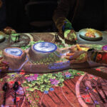 The opening course at The Gallery’s Elementa is accompanied by digital flowers that bloom according to guests’ movements
