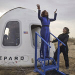 Gayle King from the Blue Origin space flight in West Texas, Texas, United States on 14 Apr 2025