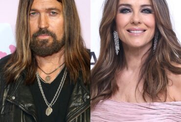 Billy Ray Cyrus and Elizabeth Hurley Seal Their Romance With a Kiss