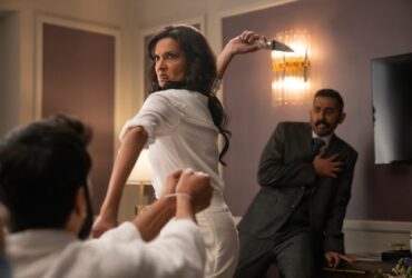Of Course Poorna Jagannathan’s Favorite ‘Deli Boys’ Scene Involved Beating Up Tan France in Heels